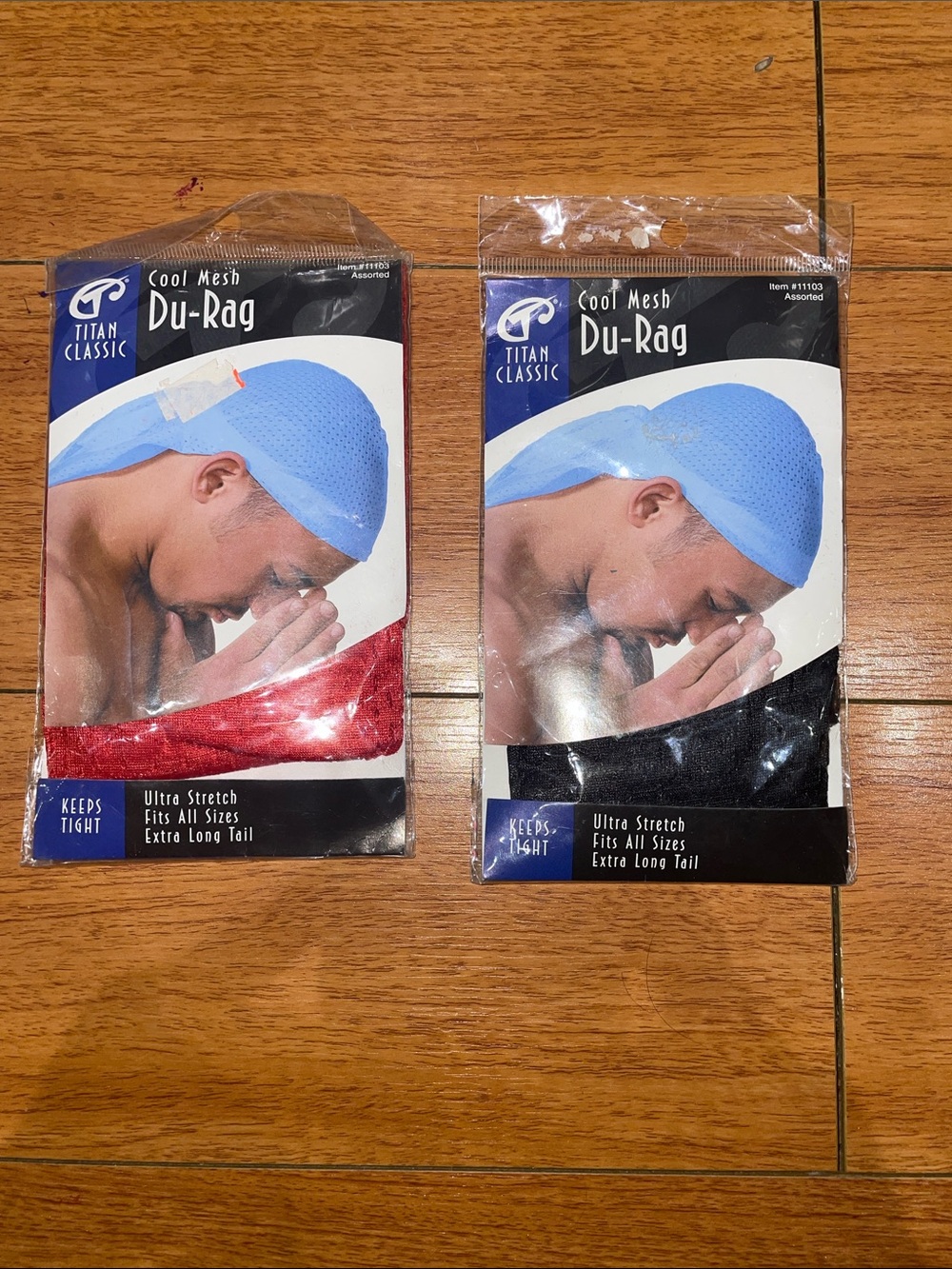 Classic Black & Red Cool Mesh Du-Rag Pack